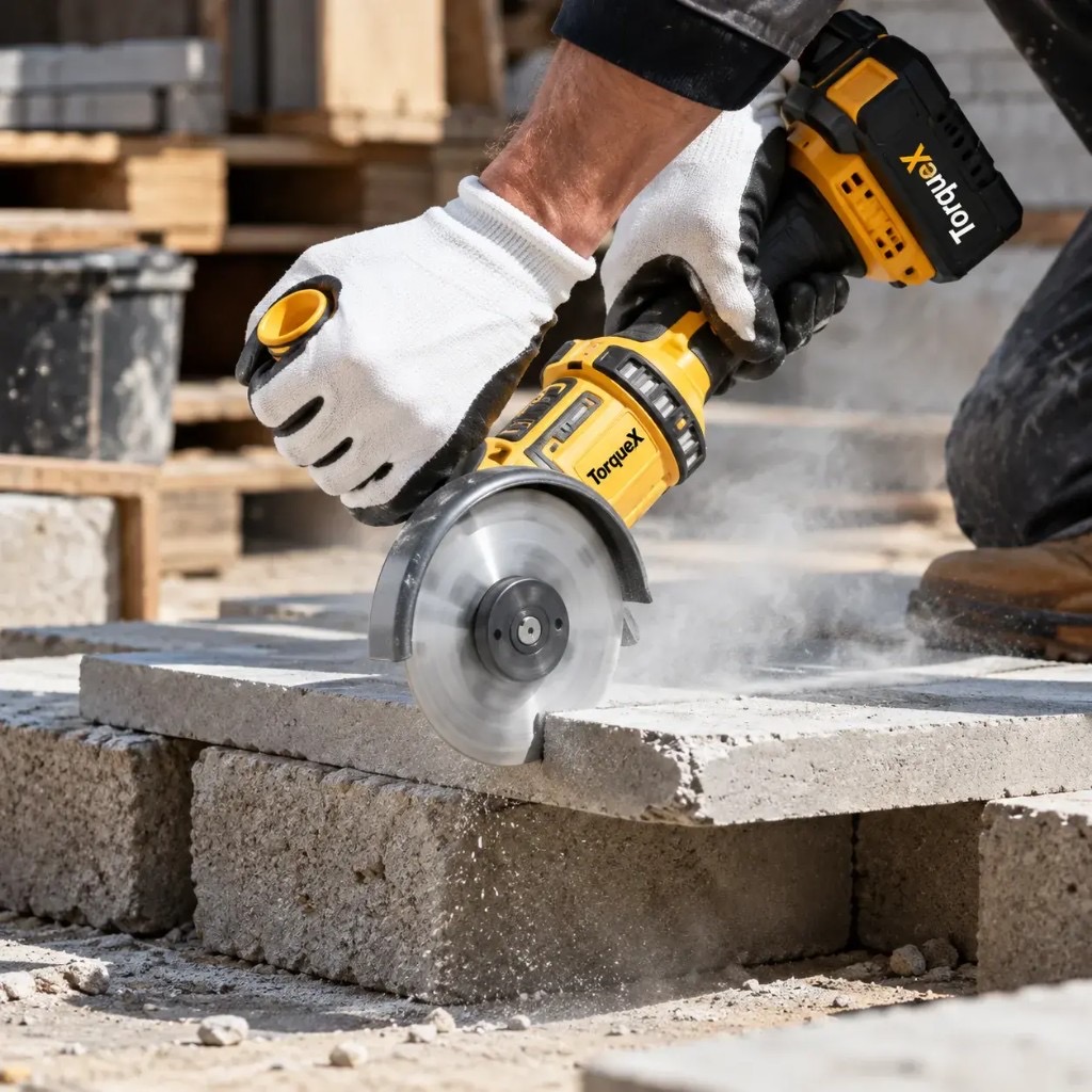 TorqueX tnie kamień i beton tarczą 125 mm